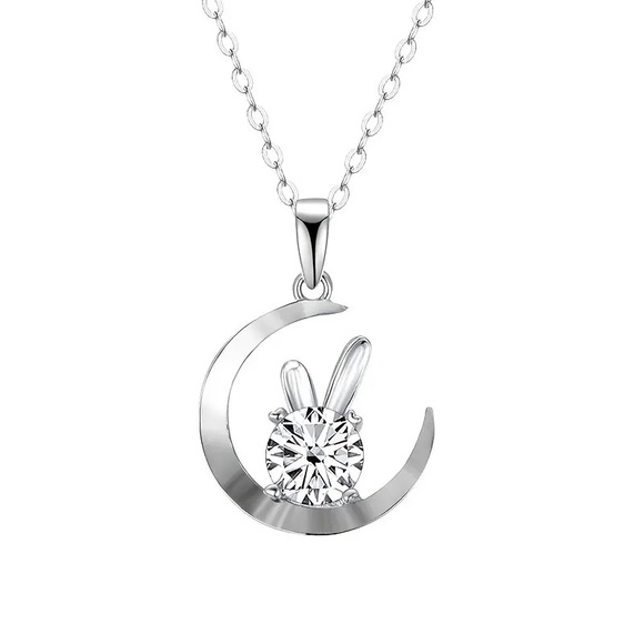 🔥CERTIFIED 1 CT DIAMOND PENNANT NECKLACE LAB CREATED MOISSANITE DIAMOND - Picture 1 of 12